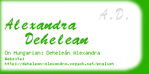 alexandra dehelean business card